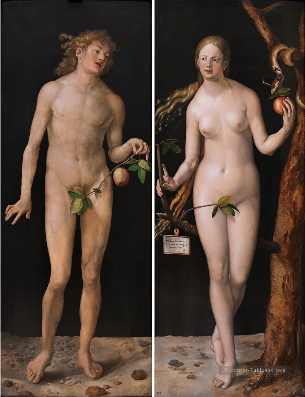Adam et Eve Albrecht Dürer Peintures à l'huile